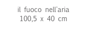 il fuoco nell'aria
100,5 x 40 cm